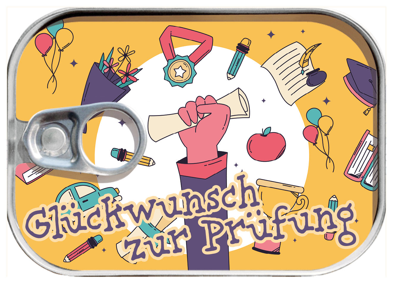 Dosenpost "Glückwunsch zur Prüfung"