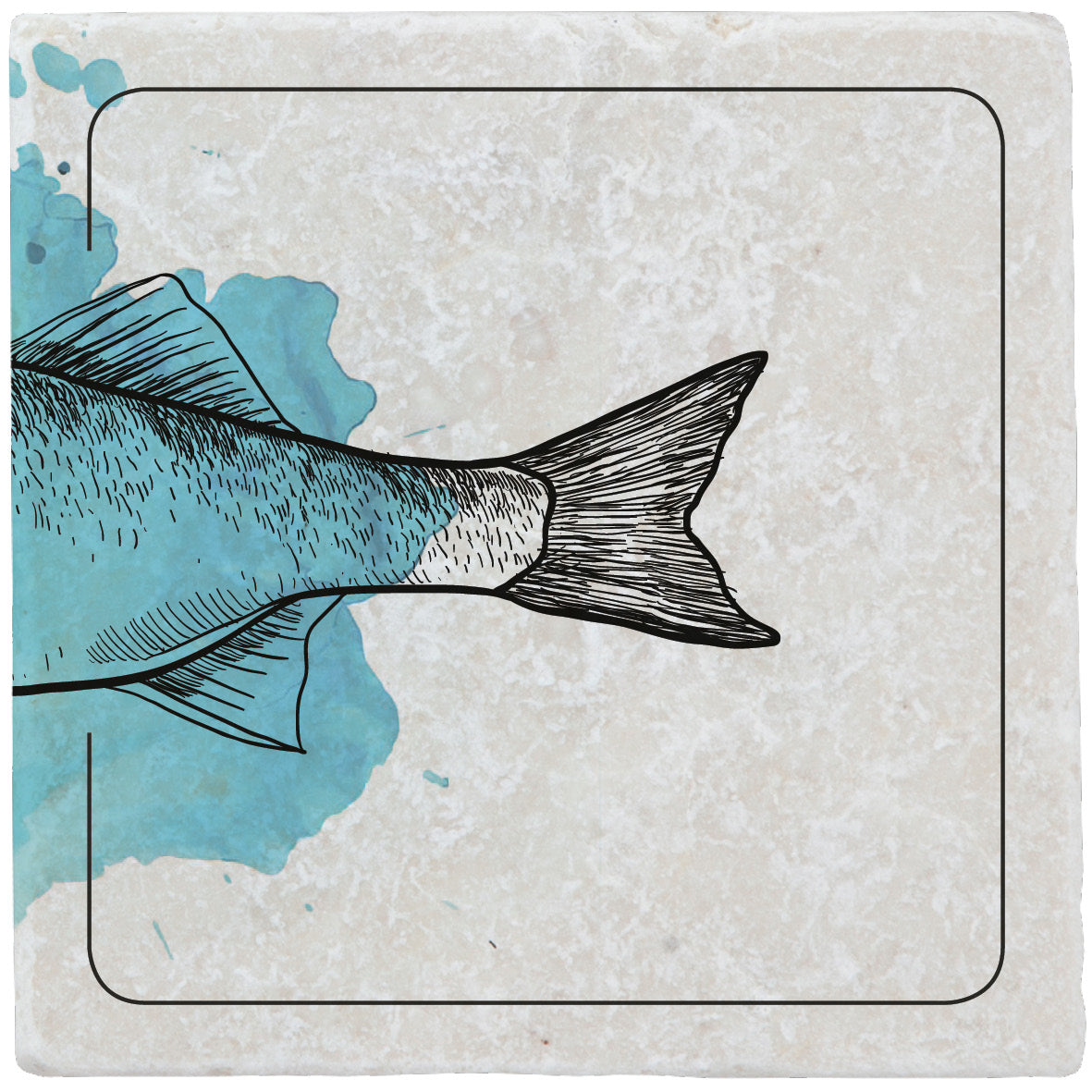 Untersetzer aus Marmor Fisch 2/2