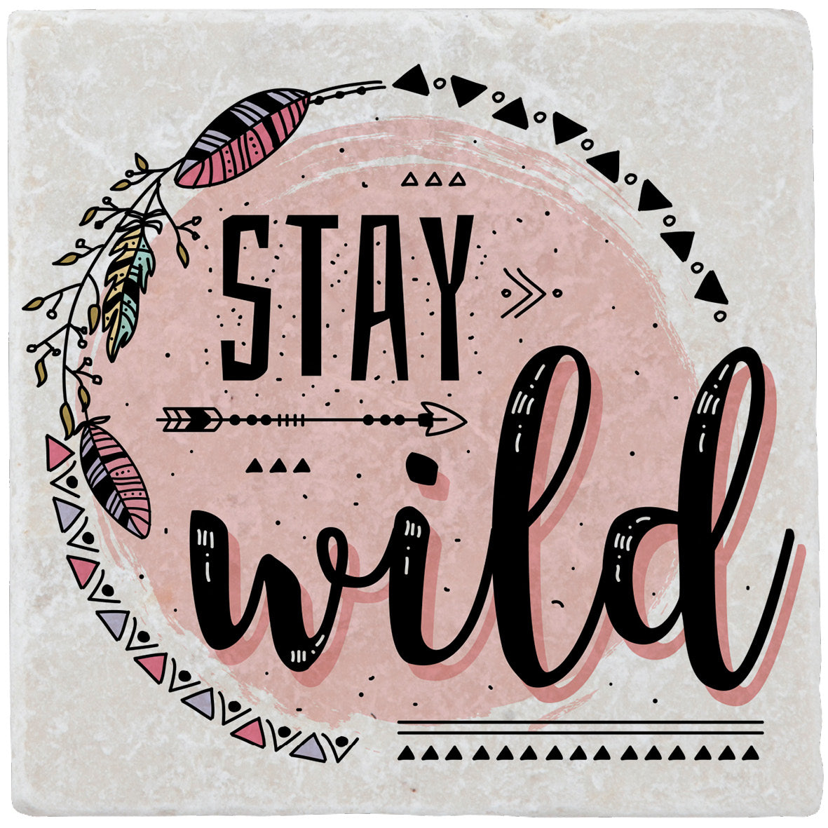 Untersetzer aus Marmor "Stay Wild"