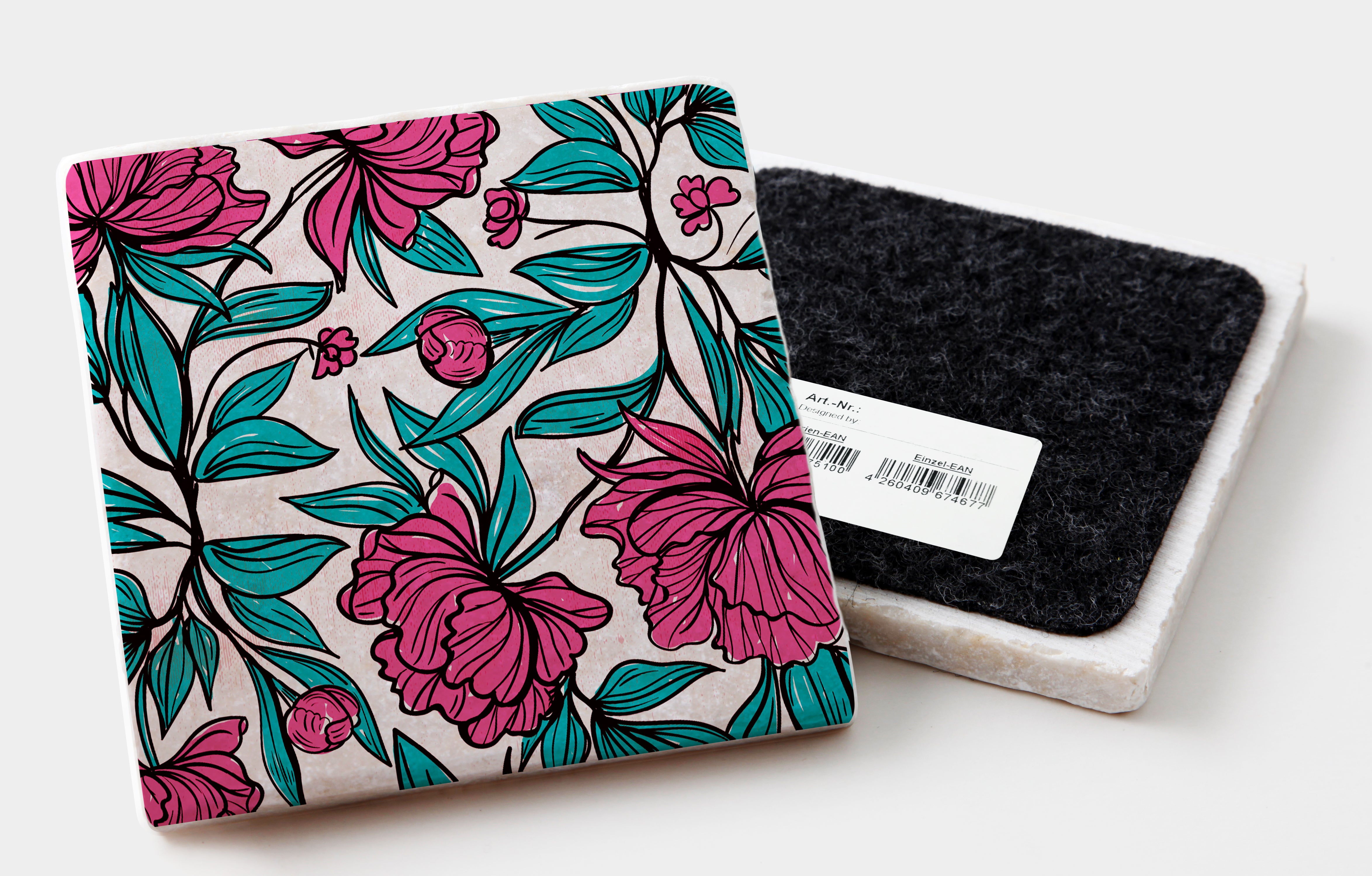 Marmoruntersetzer "Bauernrose"