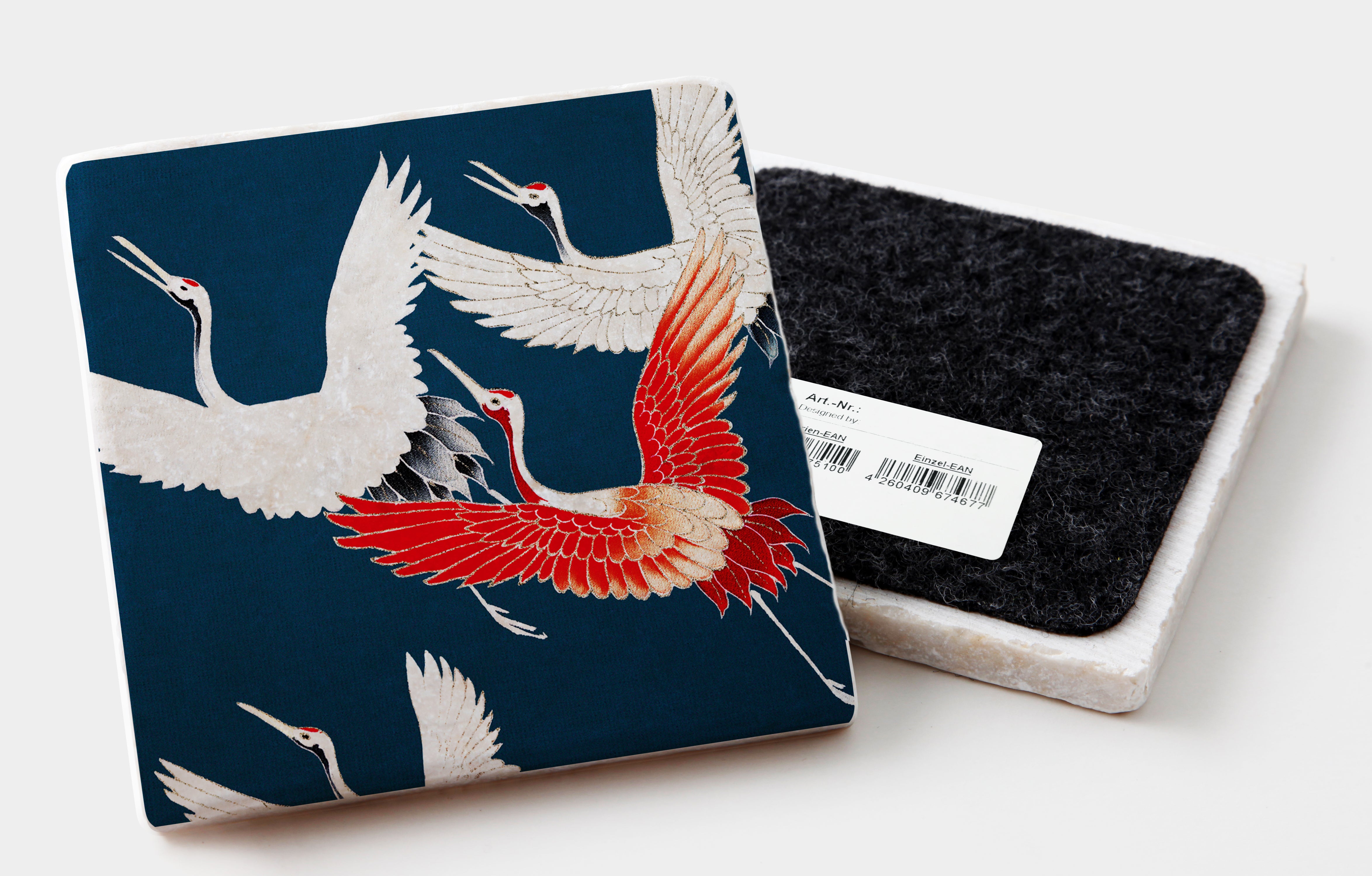 Marmoruntersetzer "Kranich"