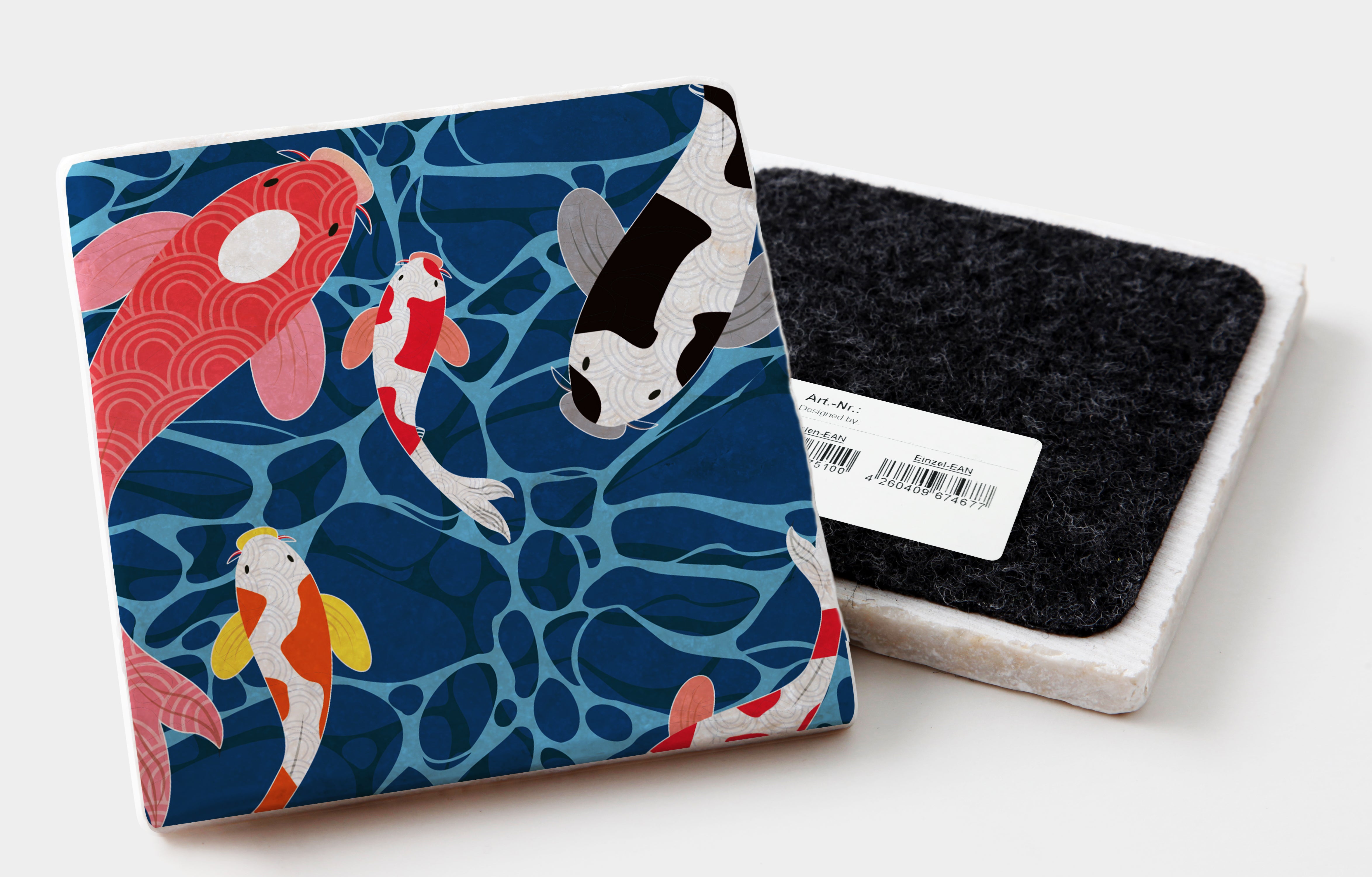 Marmoruntersetzer "Koi"