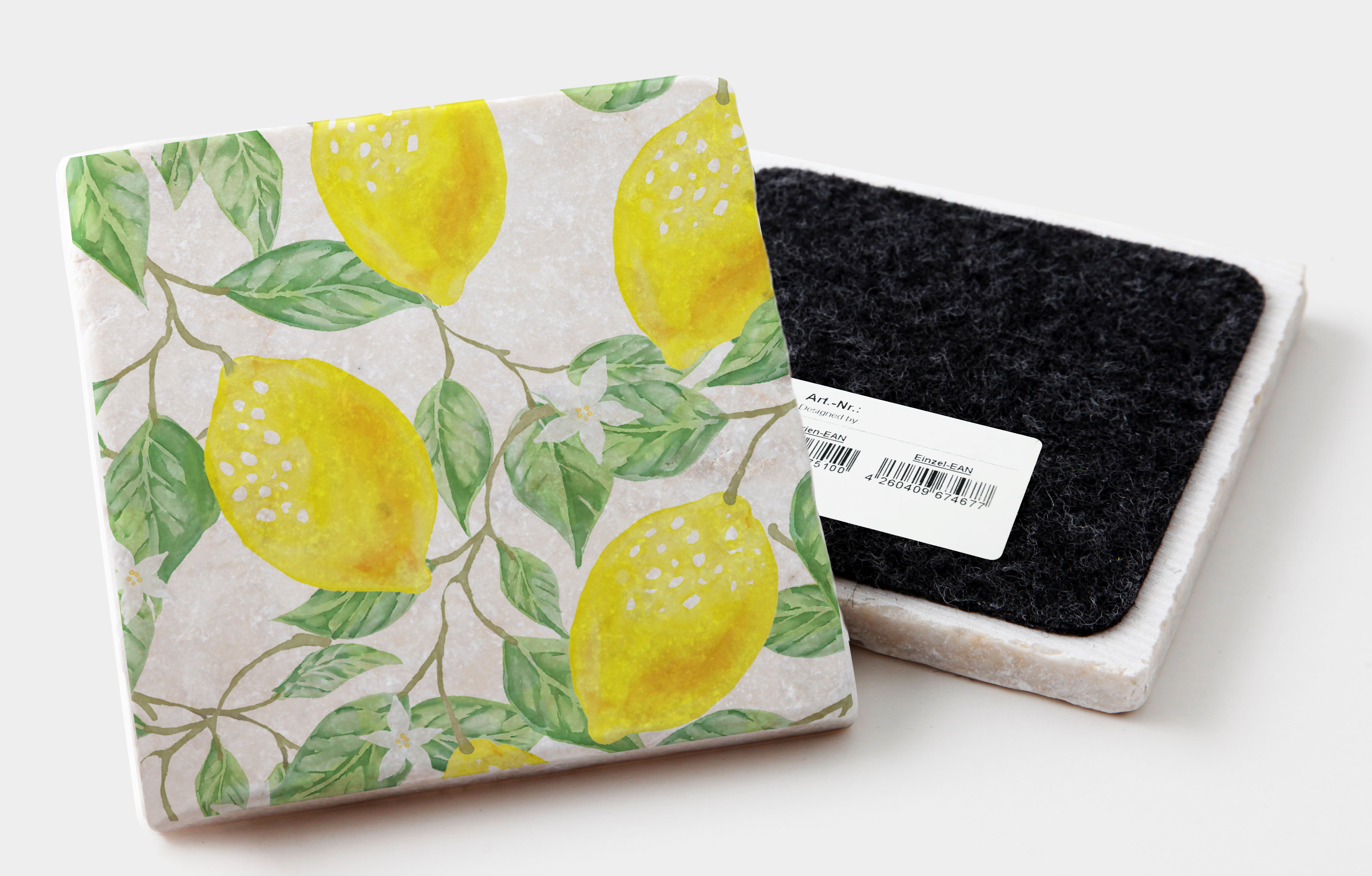 Untersetzer aus Marmor Zitronen