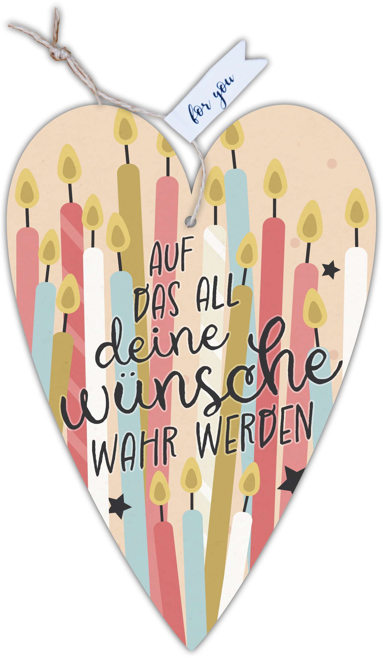 Herzkarte unser Finne "Auf das all deine Wünsche wahr werden"