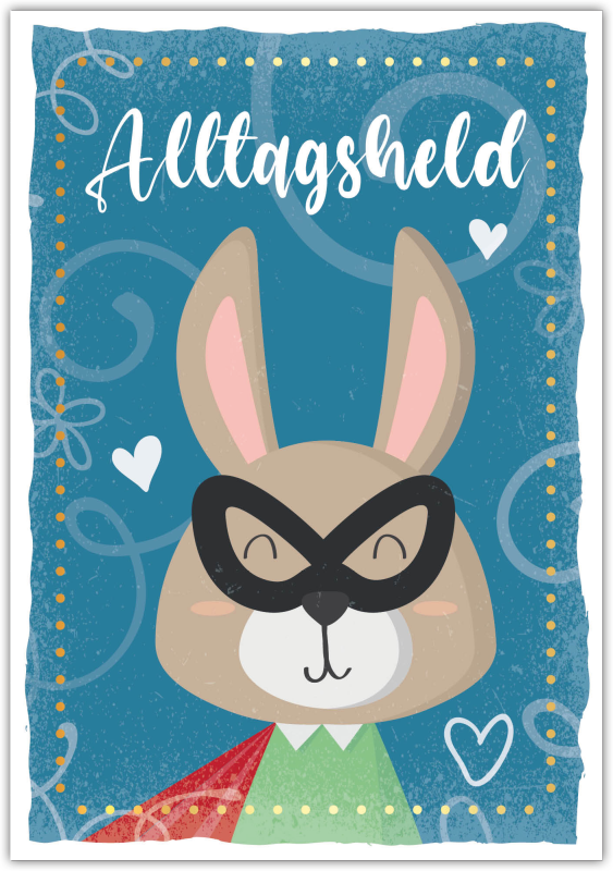 Postkarte Happy Words "Alltagsheld"