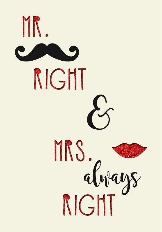 Grußkarte Paper Deluxe "Mr right & mrs always right"