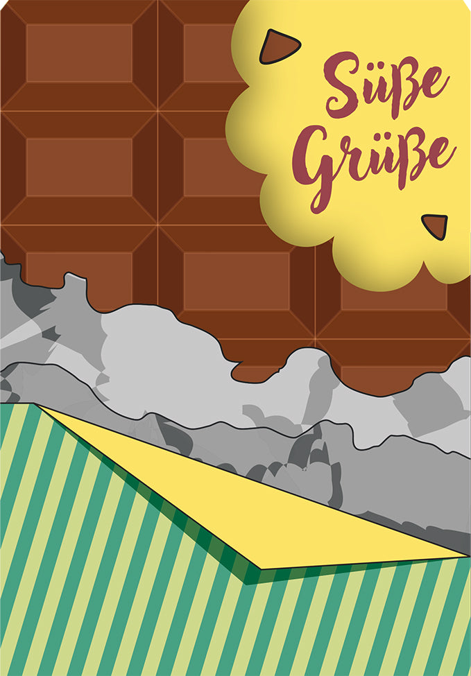 Fun-Cut Doppelkarte "Süße Grüße"