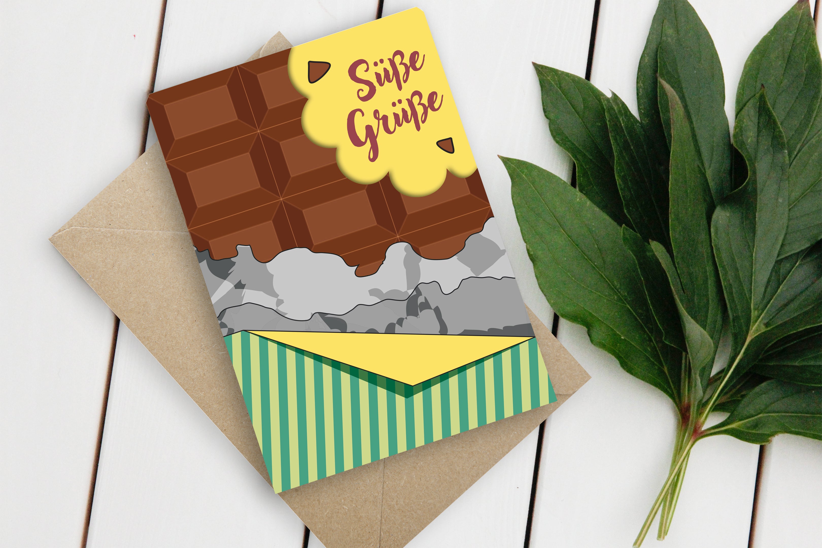 Fun-Cut Doppelkarte "Süße Grüße"