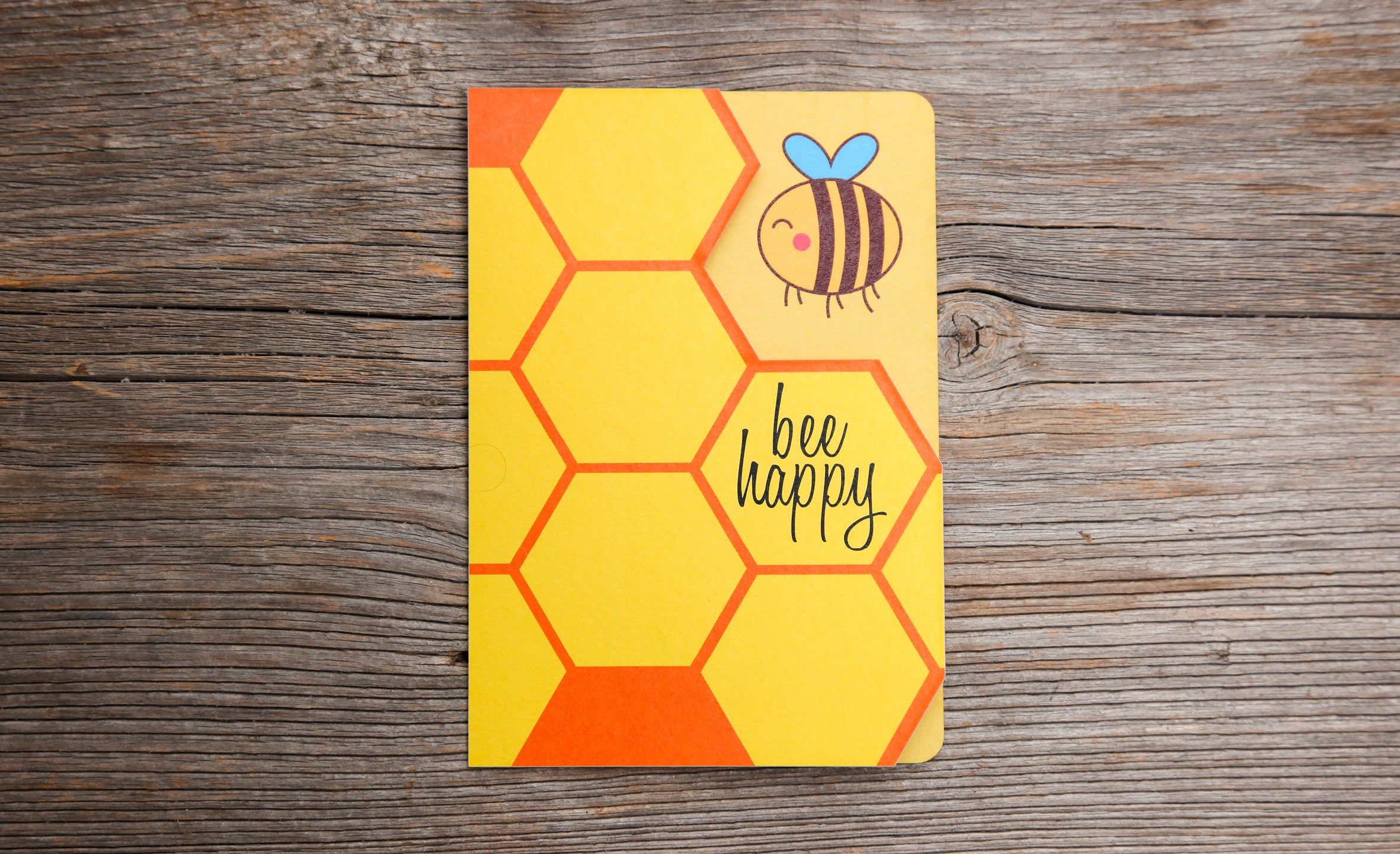 Fun-Cut Doppelkarte "Bee Happy"