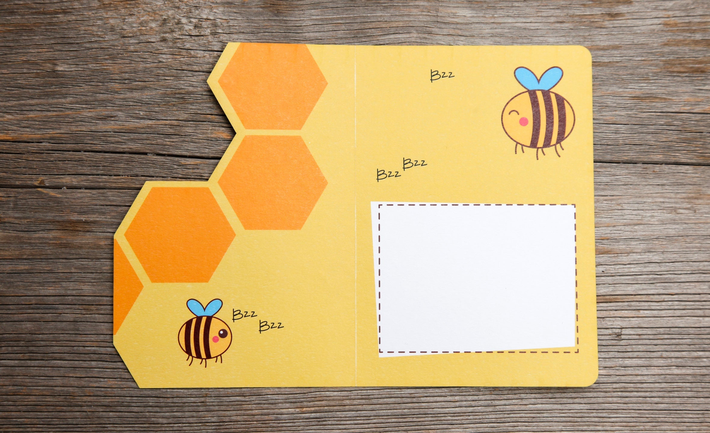 Grußkarte Fun-Cut "Bee Happy"