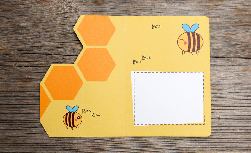 Fun-Cut Doppelkarte "Bee Happy"