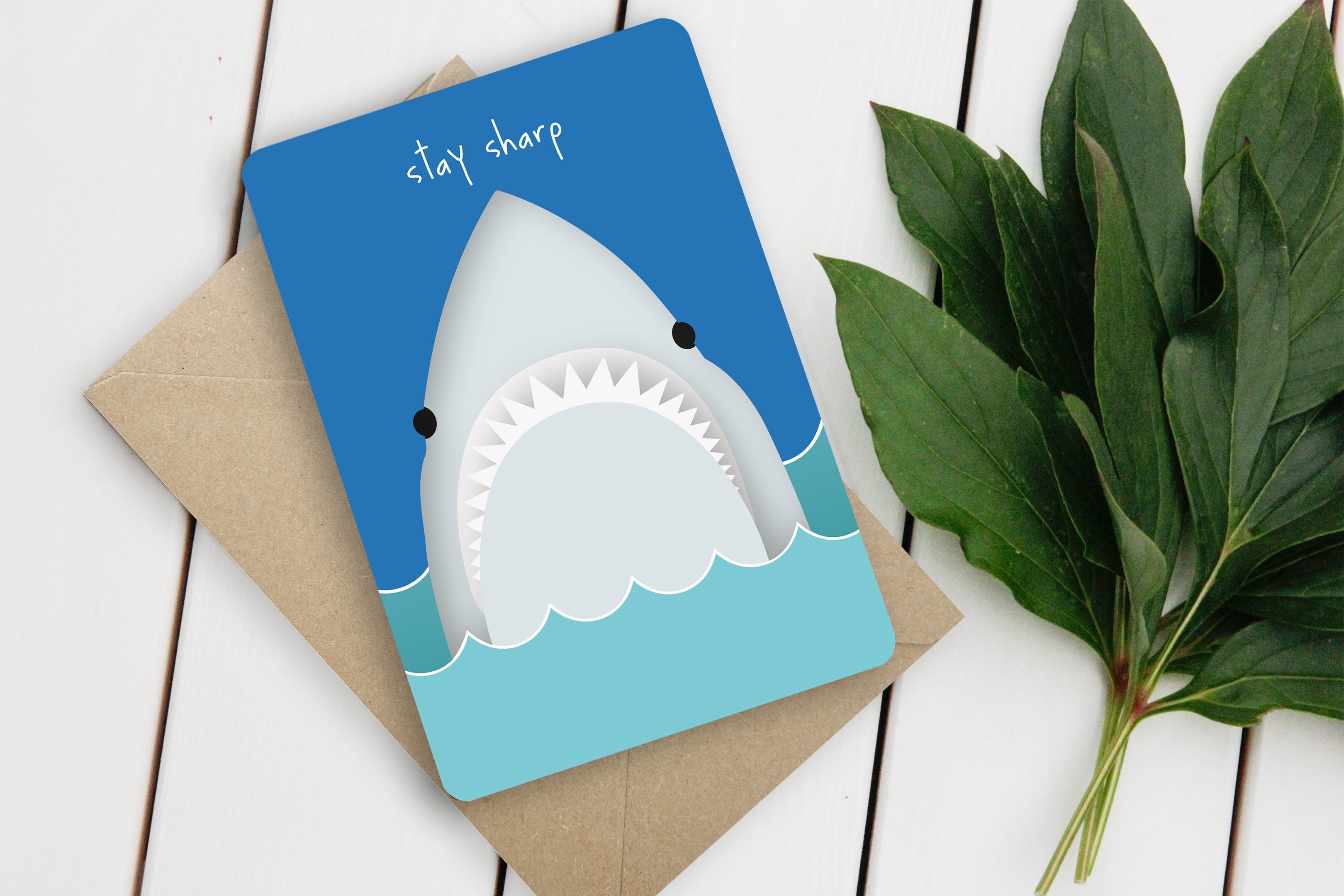 Fun-Cut Doppelkarte "Stay sharp"