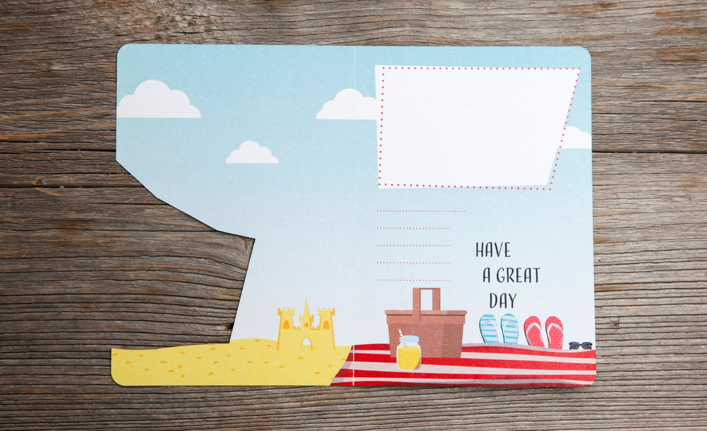Grußkarte Fun-Cut "Beach Day"