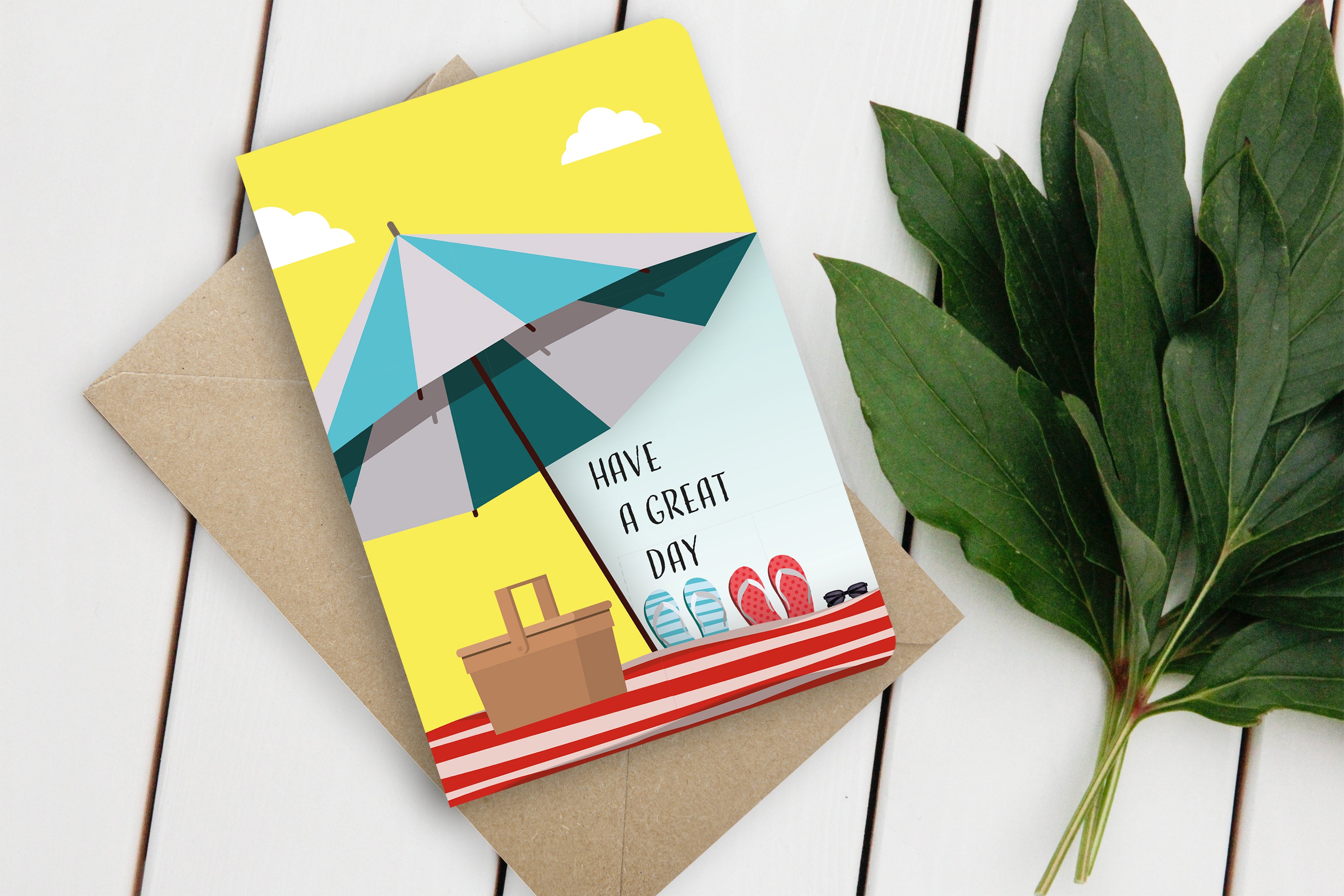 Fun-Cut Doppelkarte "Beach Day"