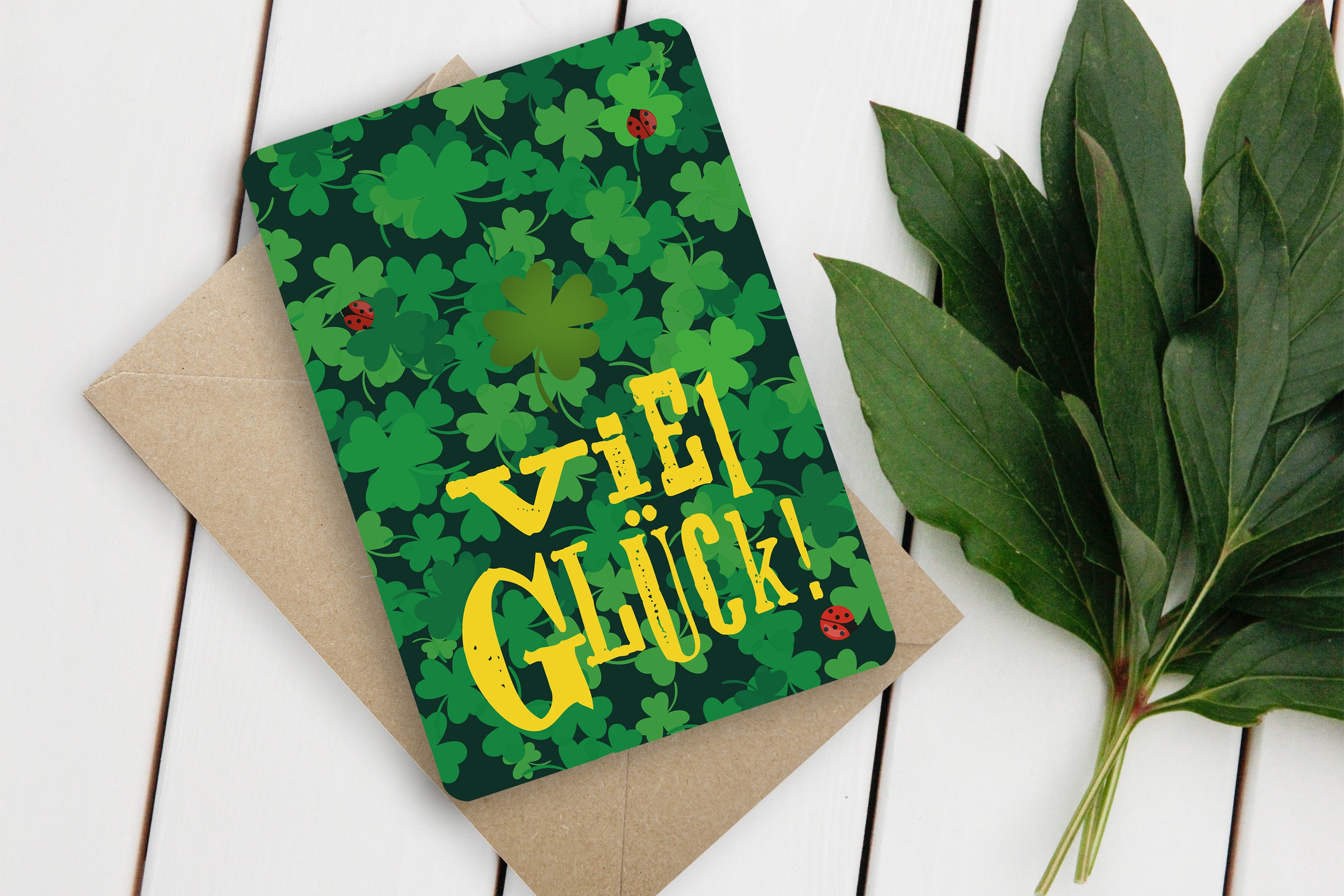 Fun-Cut Doppelkarte "Viel Glück"
