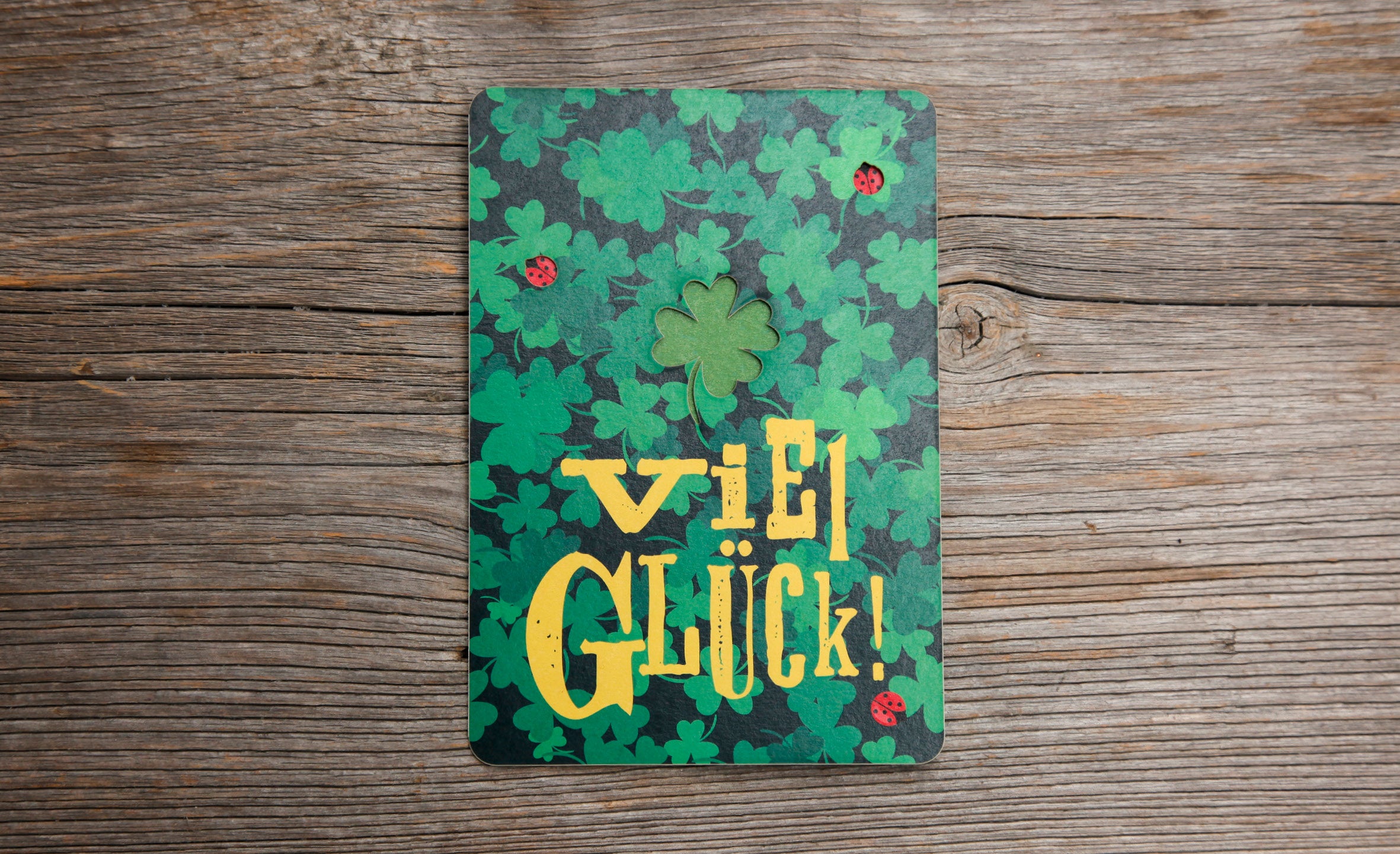 Fun-Cut Doppelkarte "Viel Glück"