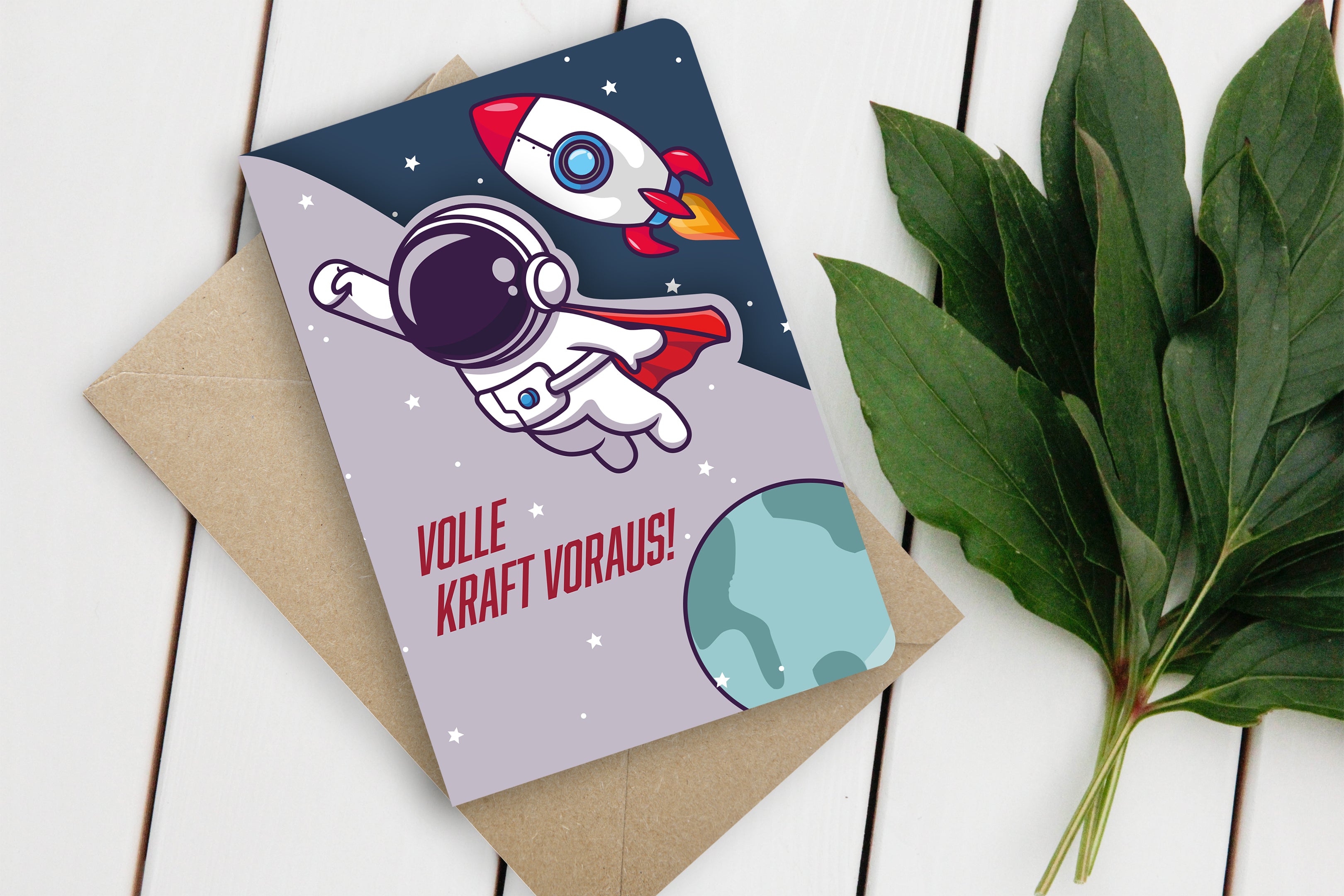 Fun-Cut Doppelkarte "Volle Kraft voraus"