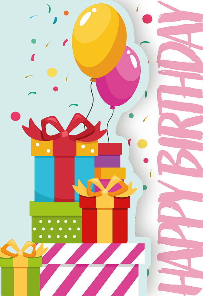 Fun-Cut Doppelkarte "Happy Birthday"