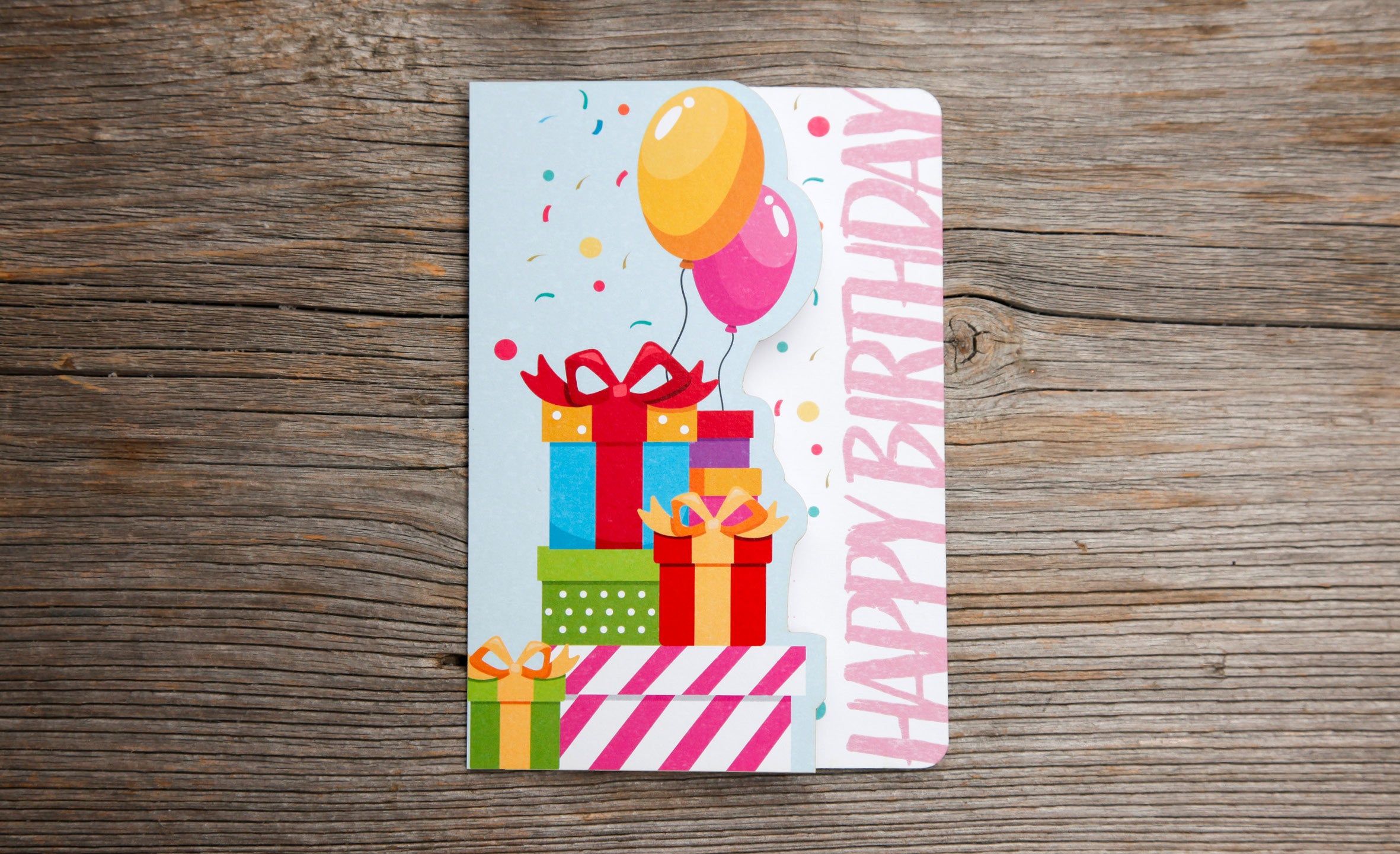 Fun-Cut Doppelkarte "Happy Birthday"