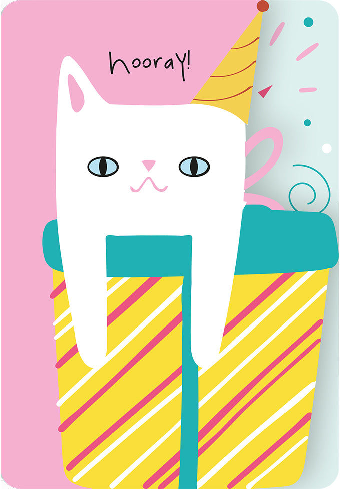 Fun-Cut Doppelkarte "Hooray"