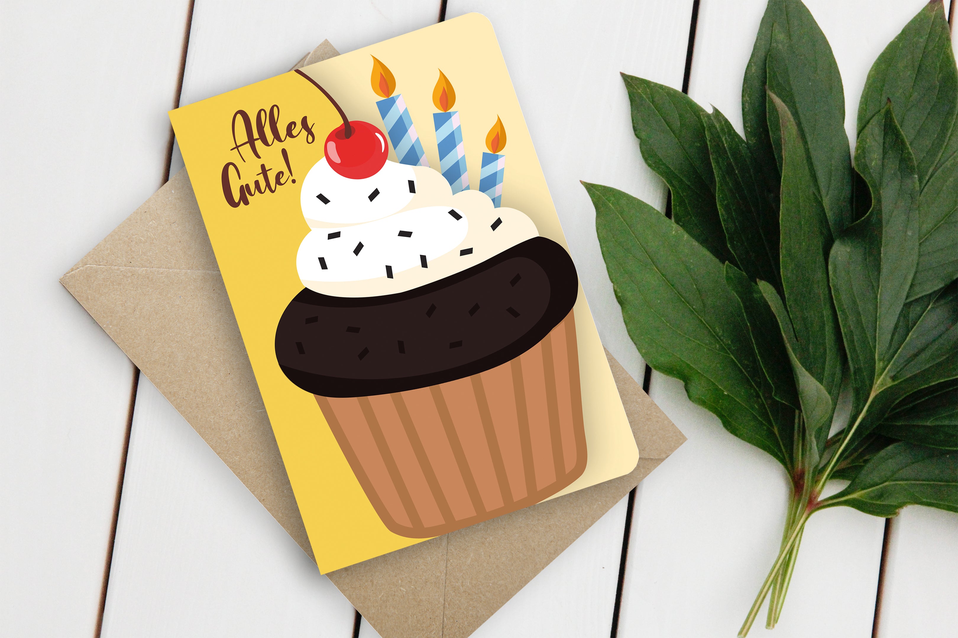 Fun-Cut Doppelkarte "Alles Gute"