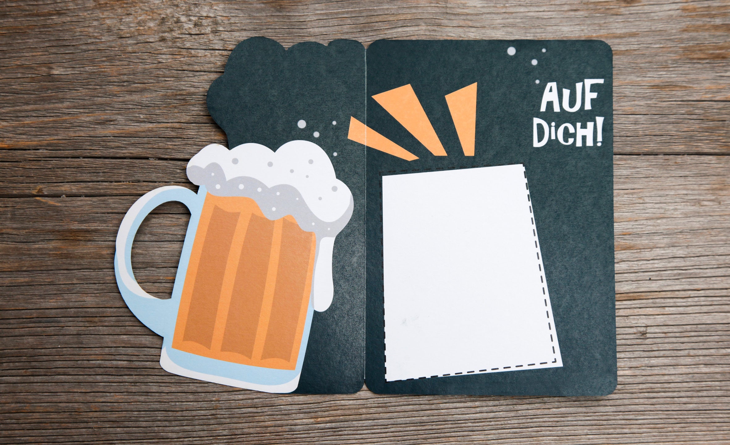 Fun-Cut Doppelkarte "Auf Dich"