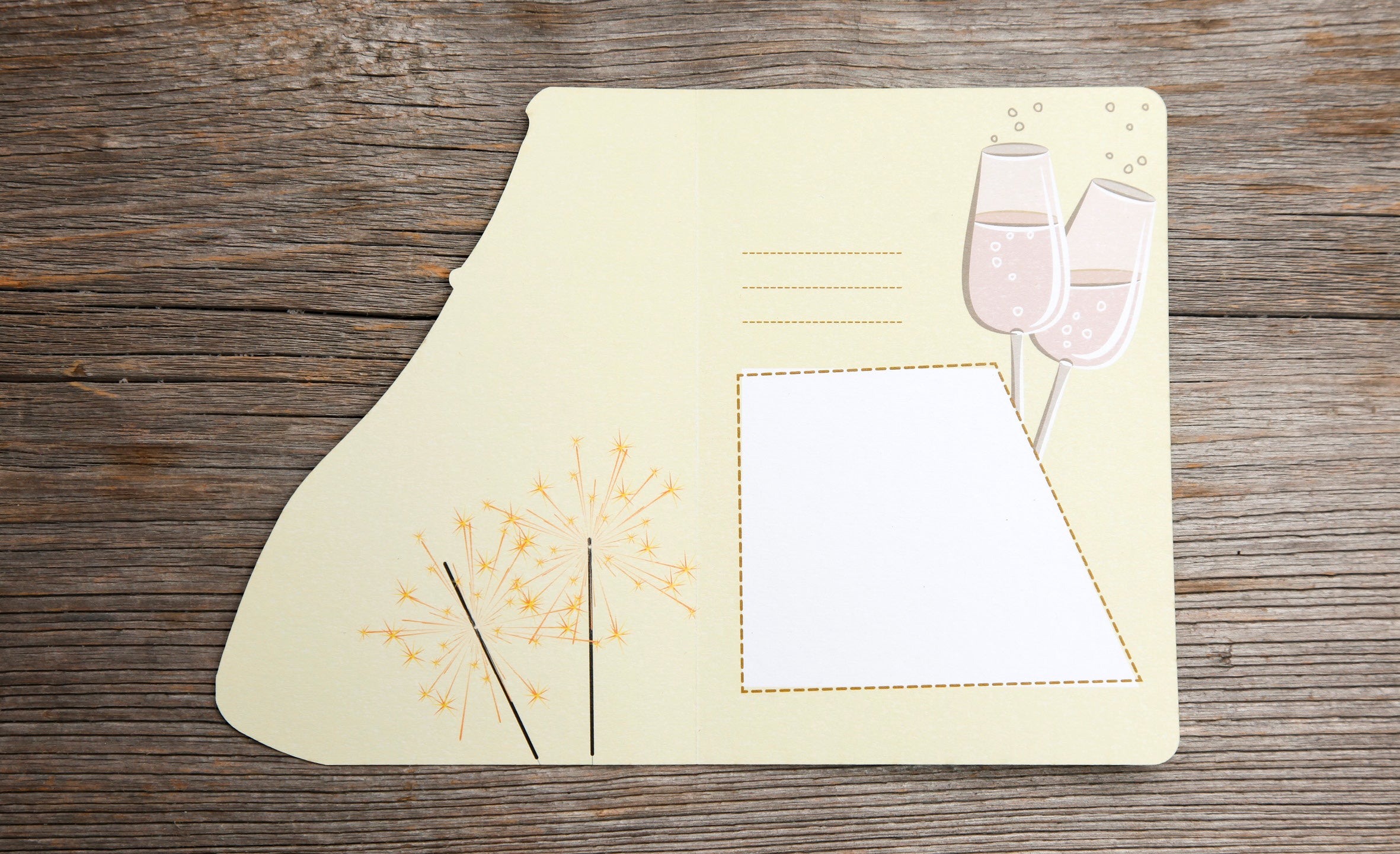 Fun-Cut Doppelkarte "Lass die Korken knallen"