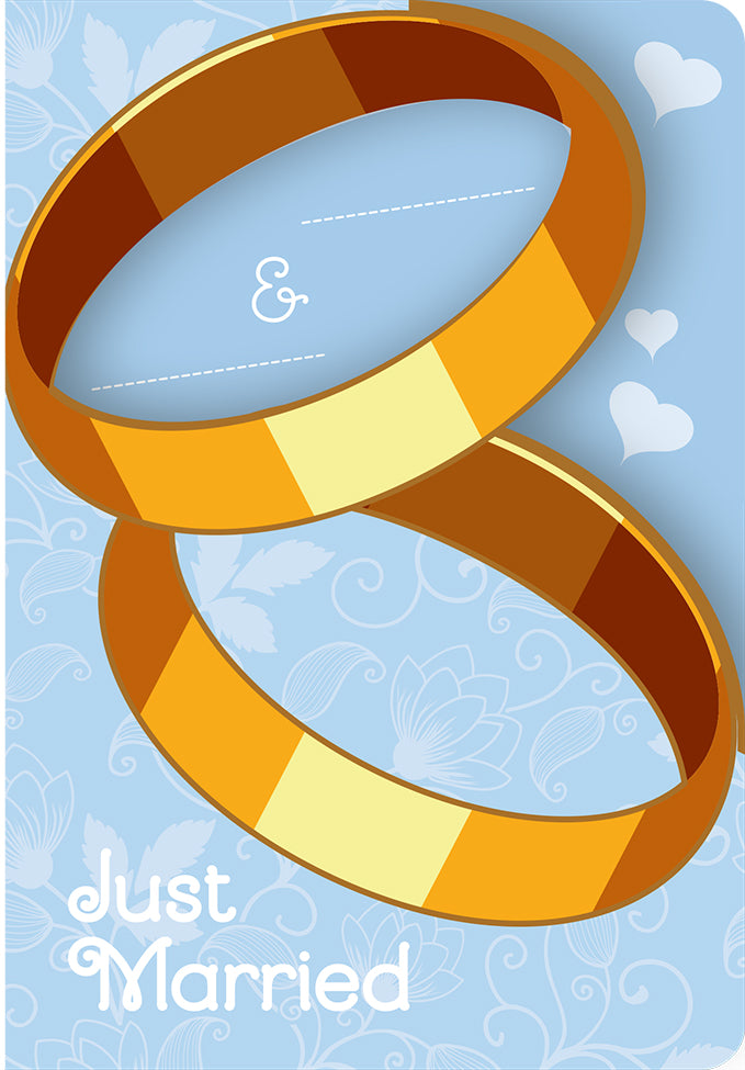 Fun-Cut Doppelkarte "Just Married"