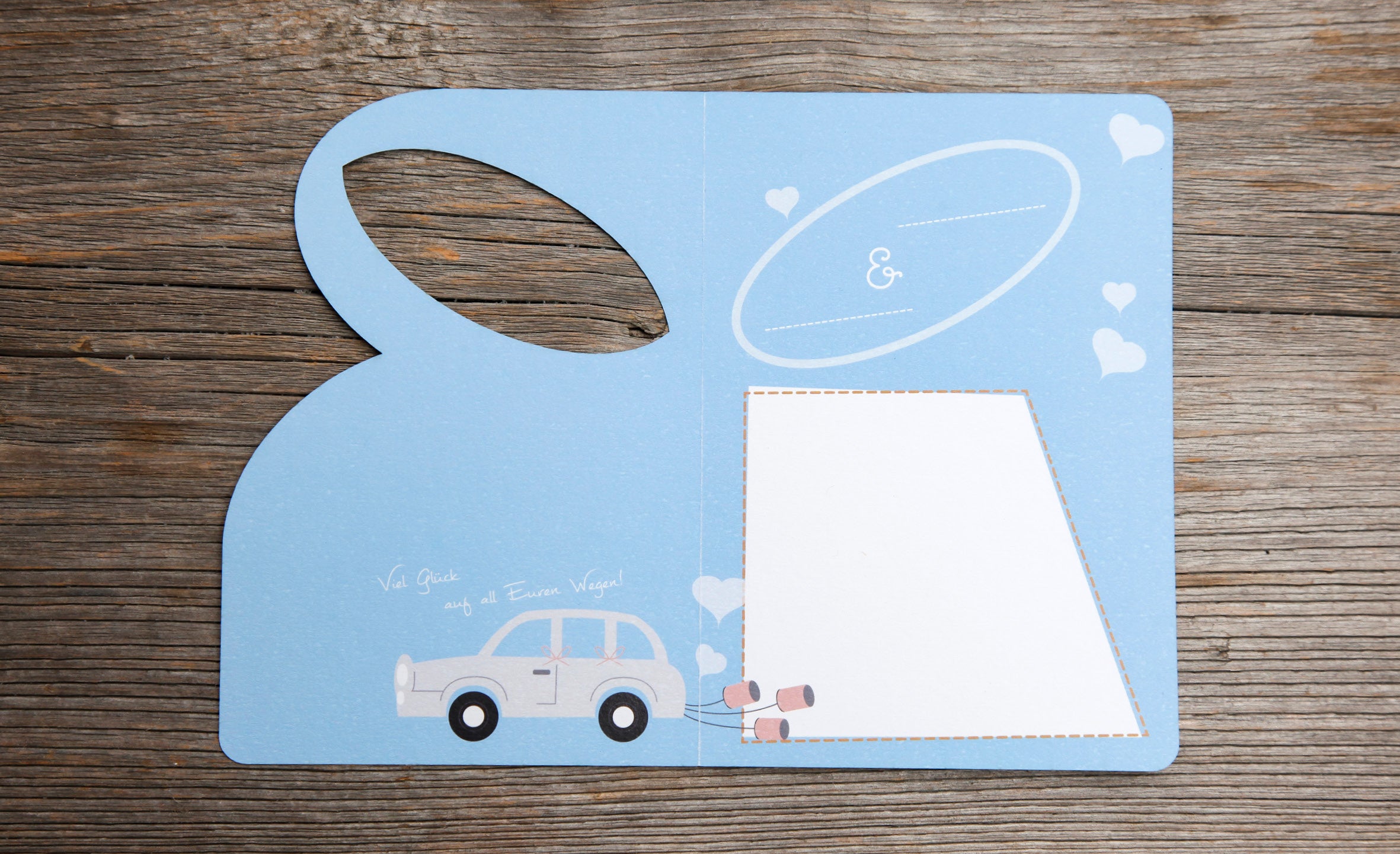 Fun-Cut Doppelkarte "Just Married"