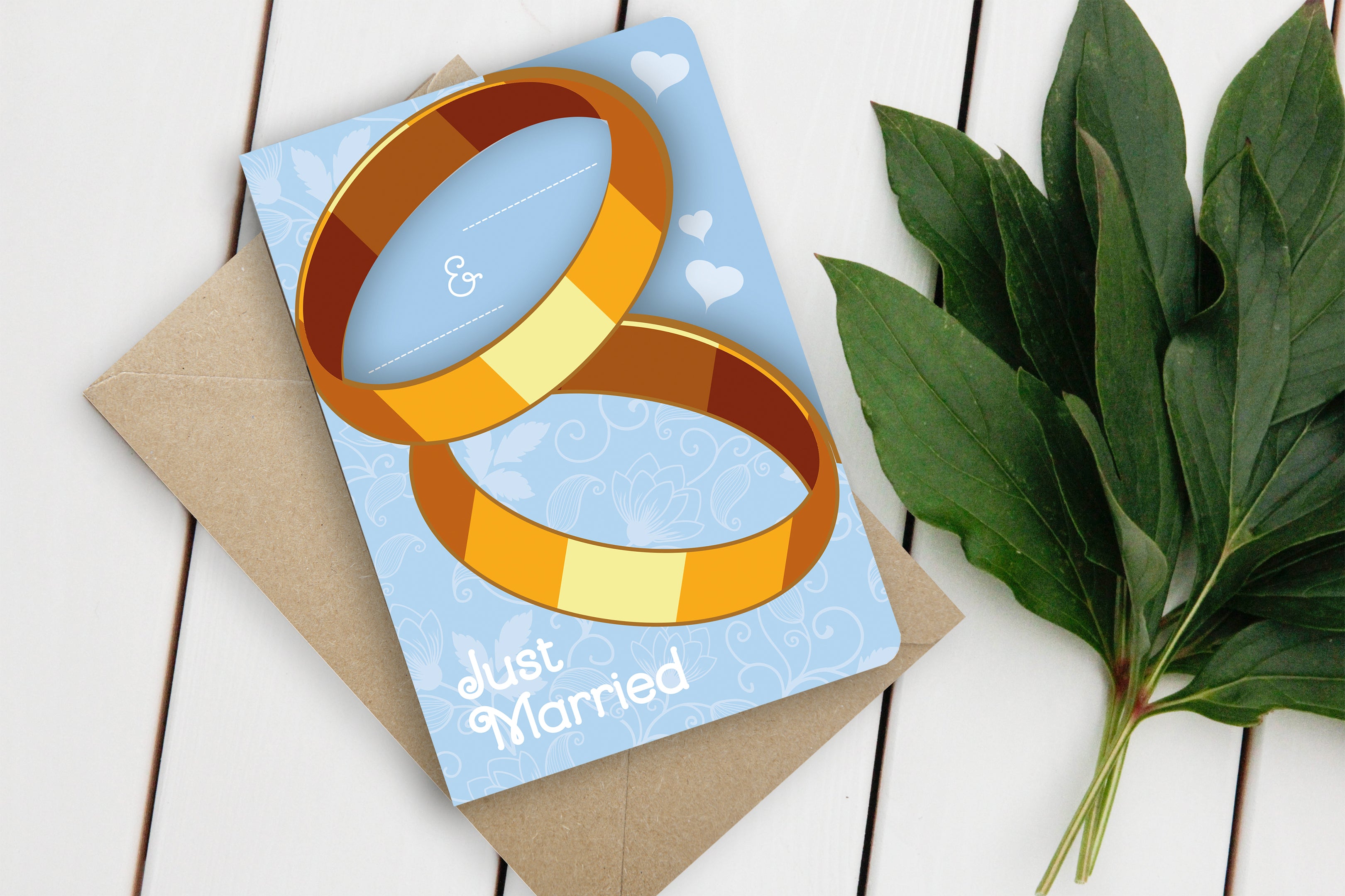 Fun-Cut Doppelkarte "Just Married"