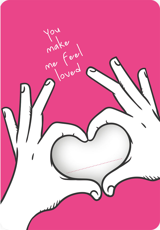 Fun-Cut Doppelkarte "You make me feel loved"