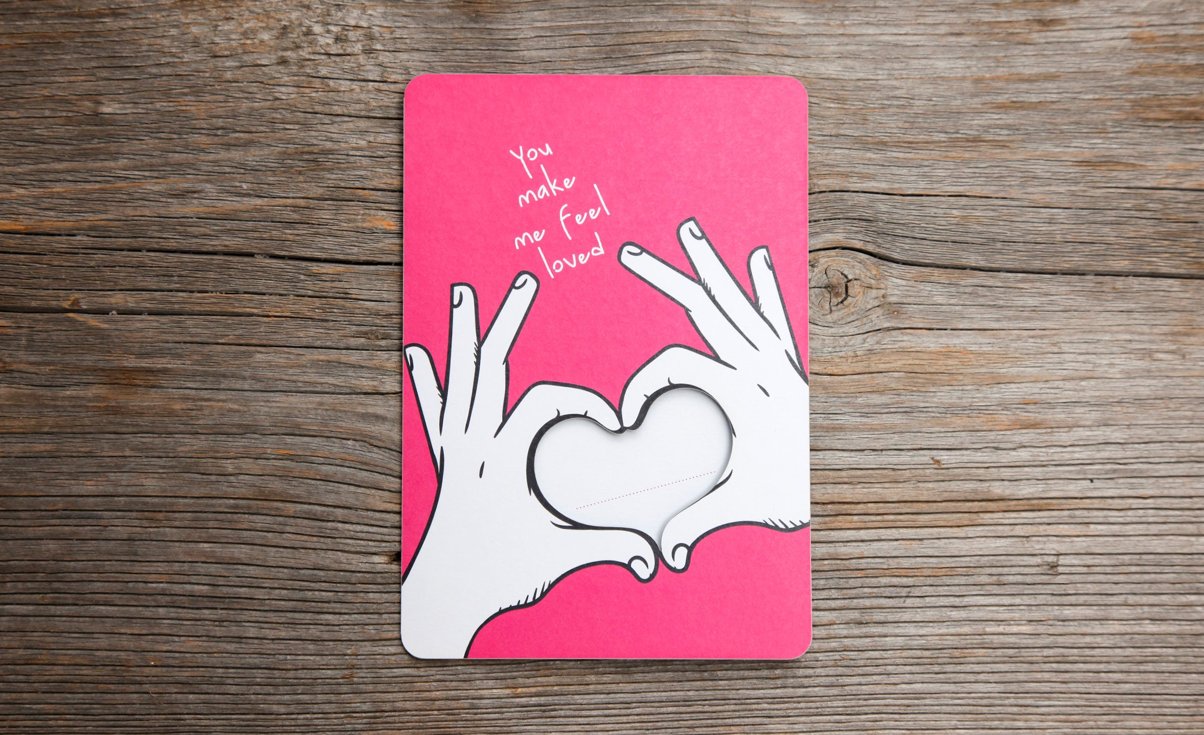 Fun-Cut Doppelkarte "You make me feel loved"