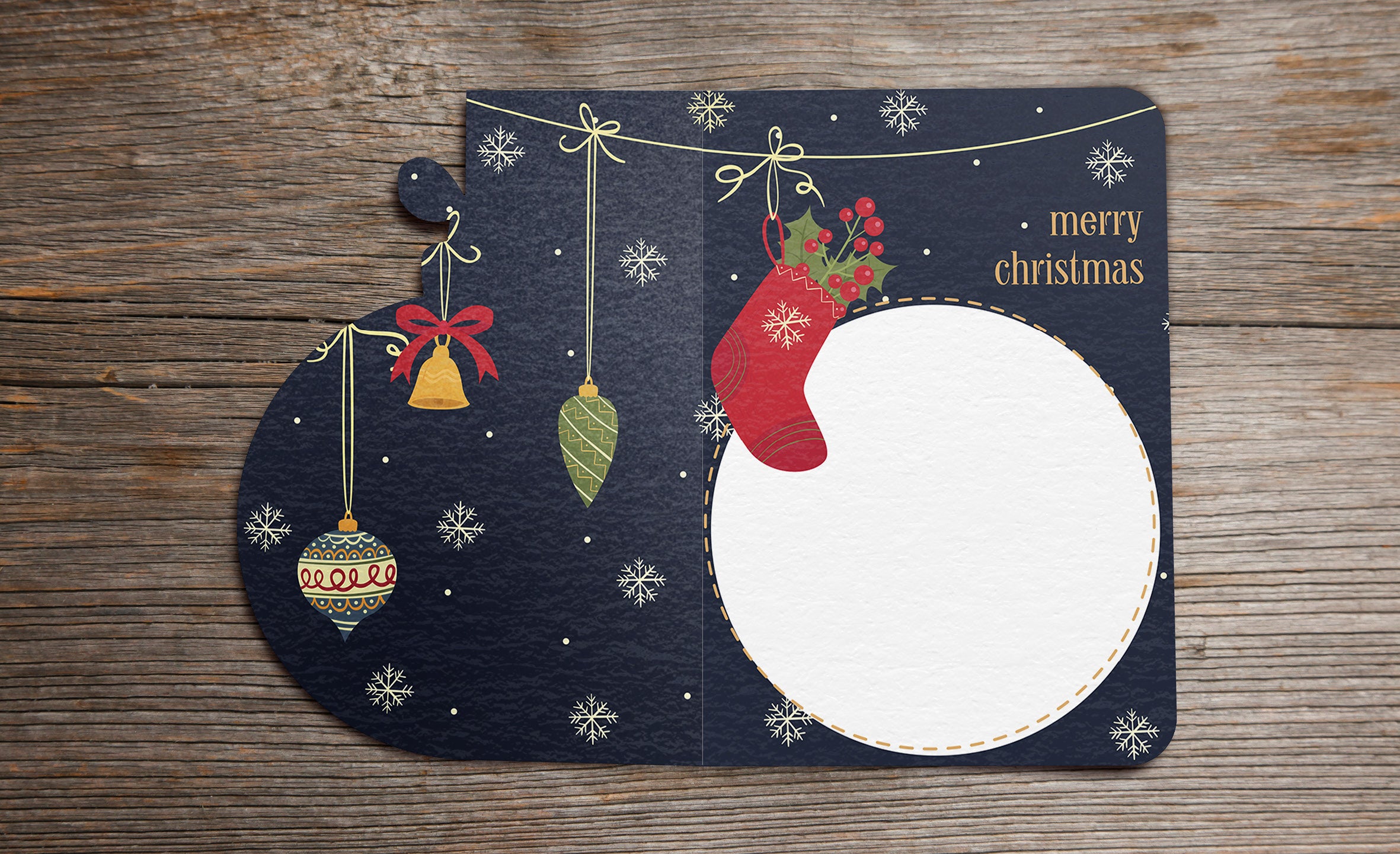 Fun-Cut Doppelkarte "Merry Christmas"