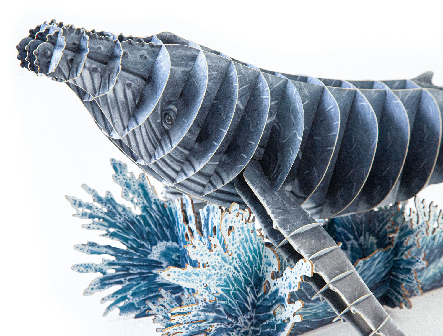 Buckelwal Steckfigur aus Karton, zum Basteln, Spielzeug für Kinder, Tiersteckfigur aus Karton, Meeresbewohner. Puzzle und Rätselspiele, Wasser, Ozean, Dekoidee, Bastelideen für Kinder