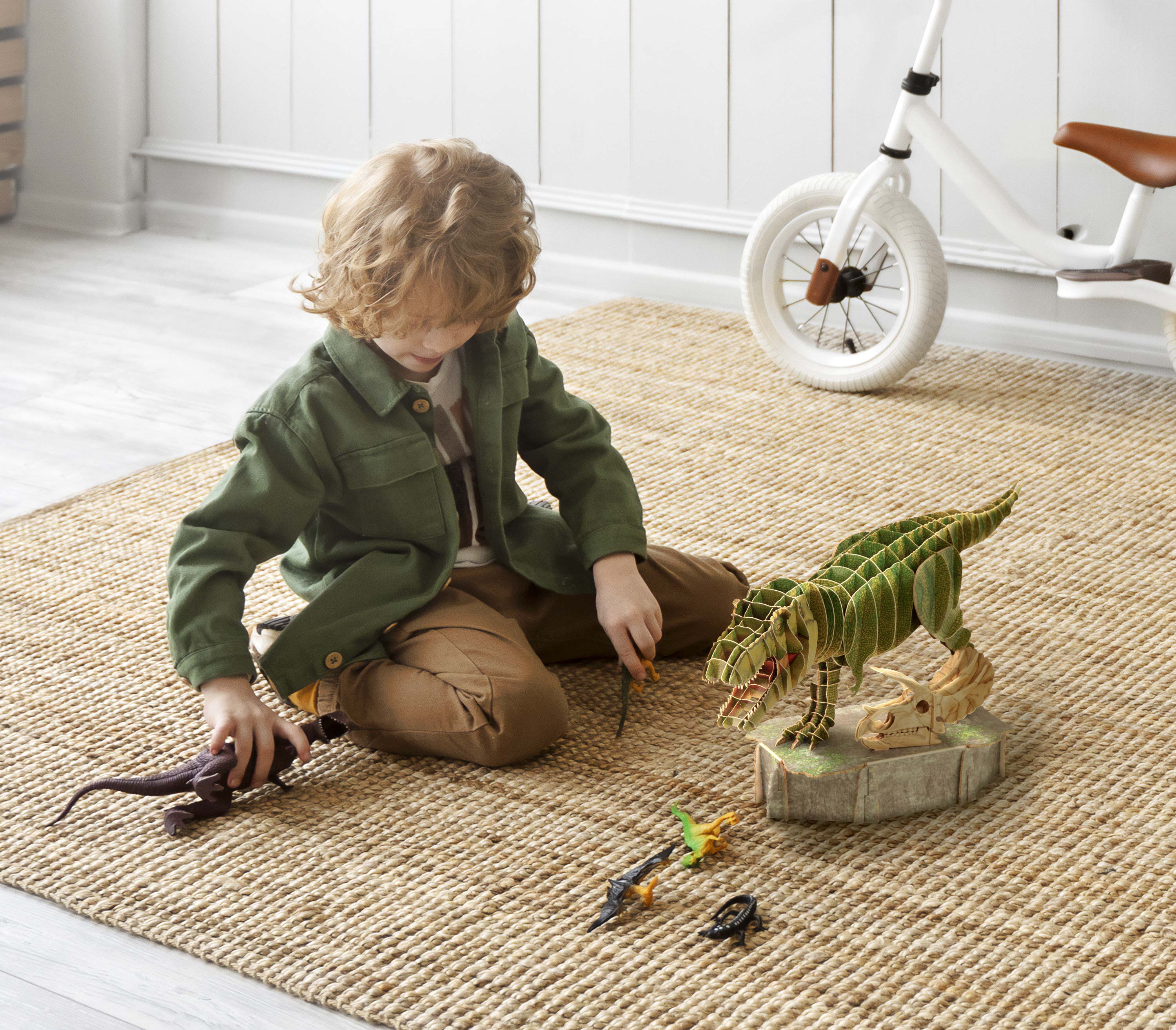 T-Rex Dino Dinosaurier Steckfigur aus Karton, zum Basteln, Spielzeug für Kinder, Tiersteckfigur aus Karton, Dino, Dinosaurier, Jurassic Park, T Rex, Trex, Tyrannosaurus Rex Steckfigur, Tyrannosaurus Rex, Tyrannosaurus, Puzzle und Rätselspiele, Dekoidee, Bastelideen für Kinder, Kinderzimmer, Spielzimmer, Jungen Spielzeug ab 10 Jahren