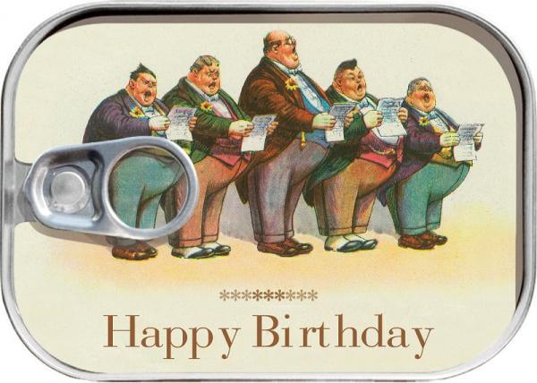 Dosenpost Vintage "Happy Birthday" - Gespänsterwald