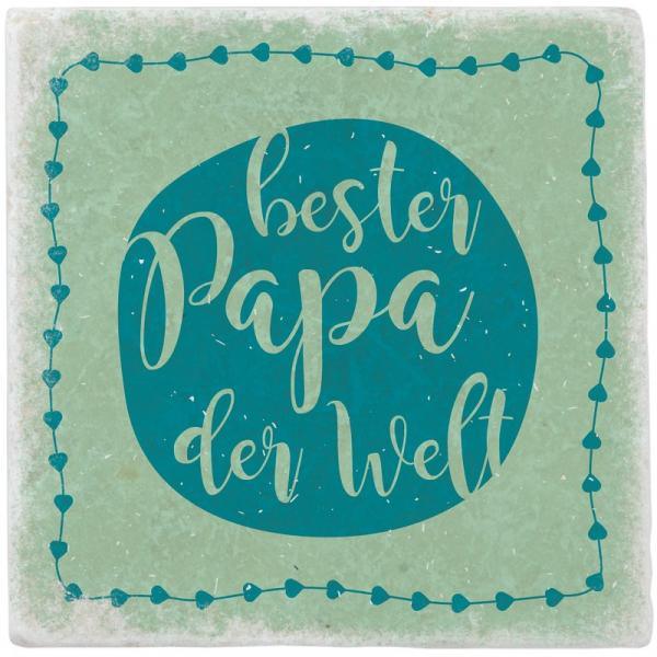 Untersetzer aus Marmor "bester Papa der Welt" - Gespänsterwald