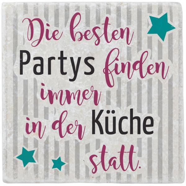 Untersetzer aus Marmor "Die besten Partys finden" - Gespänsterwald