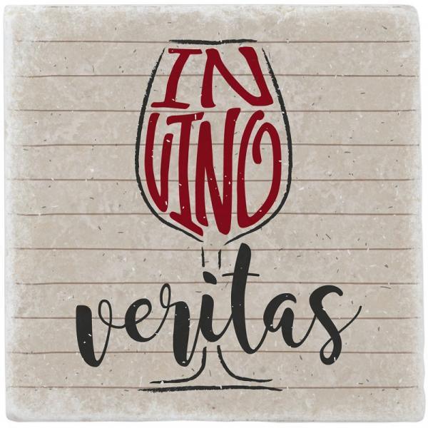 Untersetzer aus Marmor "in vino veritas" - Gespänsterwald