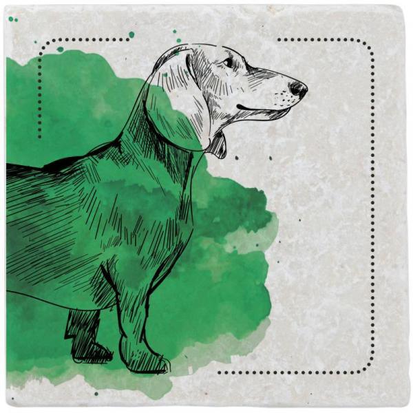 Untersetzer aus Marmor Dackel 2/2 - Gespänsterwald