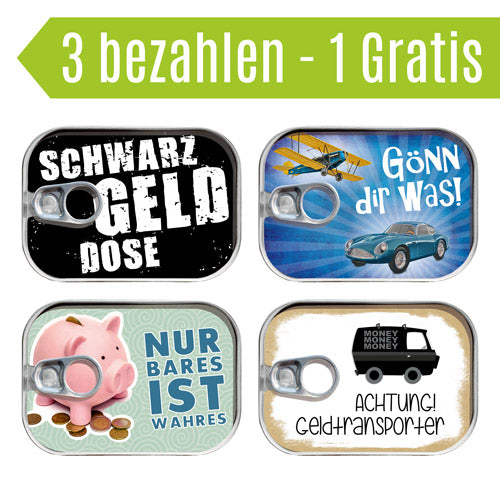 Dosenpost 4er Set "Geldgeschenk"