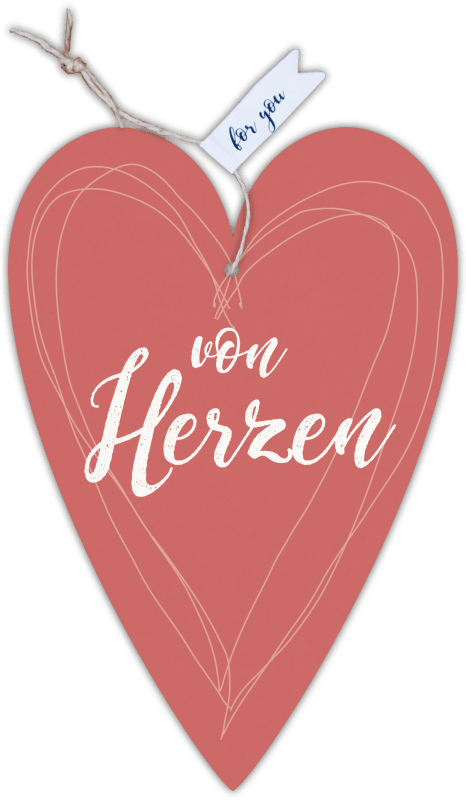 Glückwunschkarte in Herzform 4er Set "Geburtstag" - Gespänsterwald