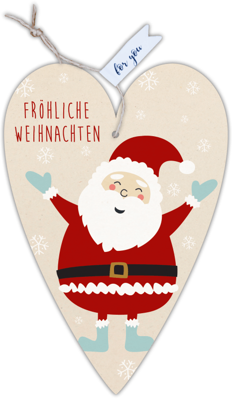Weihnachtskarten in Herzform 4er Set "Weihnachten" - Gespänsterwald