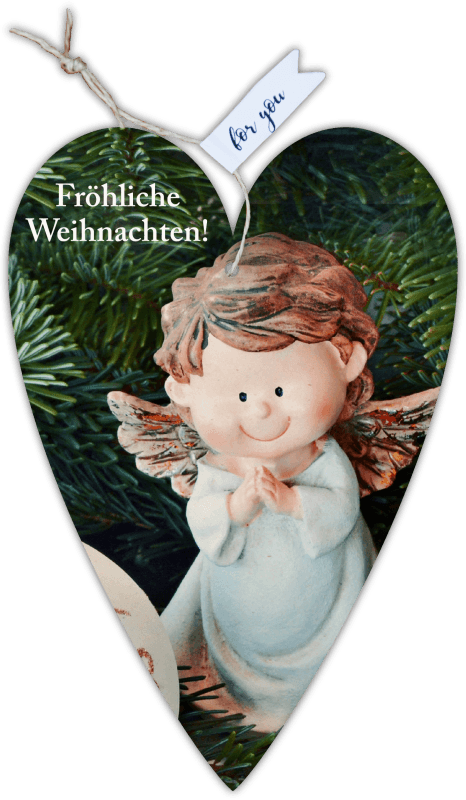 Herzkarte unser Finne "Fröhliche Weihnachten" - Gespänsterwald