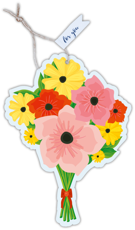 Glückwunschkarte in individueller Form 4er Set "Geburtstag" - Gespänsterwald