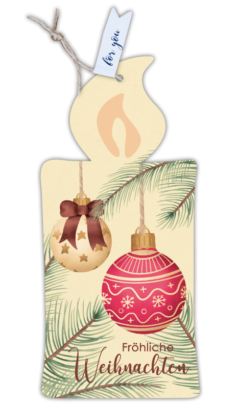 Weihnachtskarten in individueller Form 4er Set "Weihnachten" - Gespänsterwald