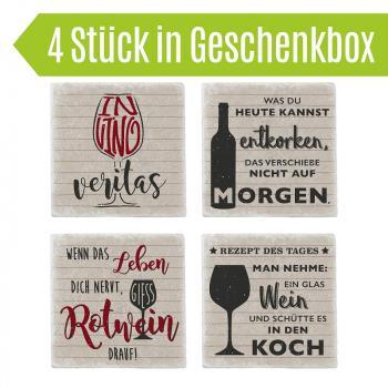 Untersetzer aus Marmor 4er Set "vino" - Gespänsterwald