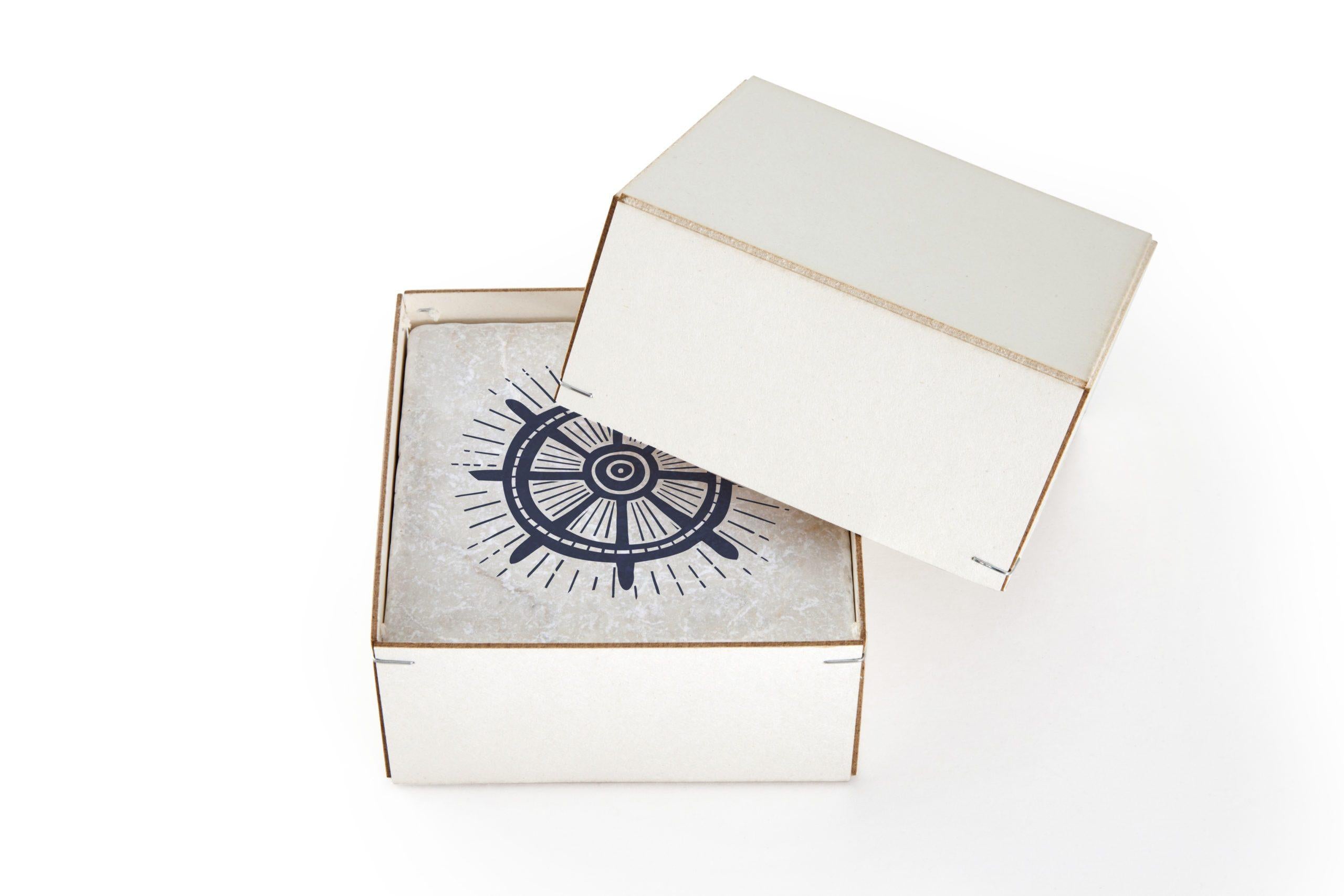 Untersetzer aus Marmor 4er Set "Maritim" - Gespänsterwald