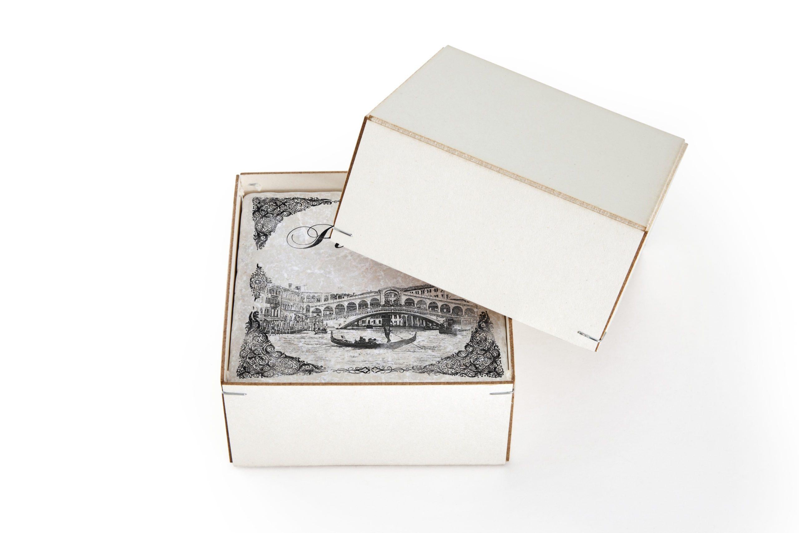 Untersetzer aus Marmor 4er Set "Glas of Wine" - Gespänsterwald