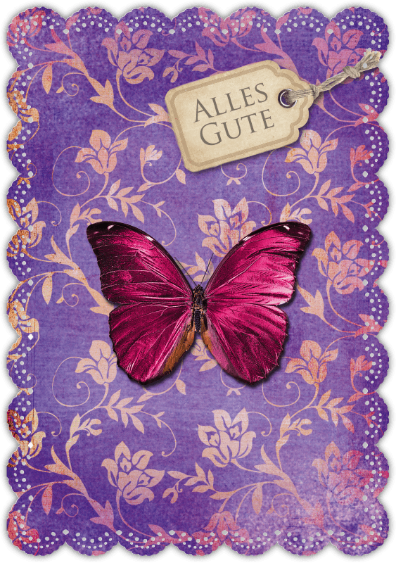 Glückwunschkarte Romantique 4er Set "Geburtstag" - Gespänsterwald